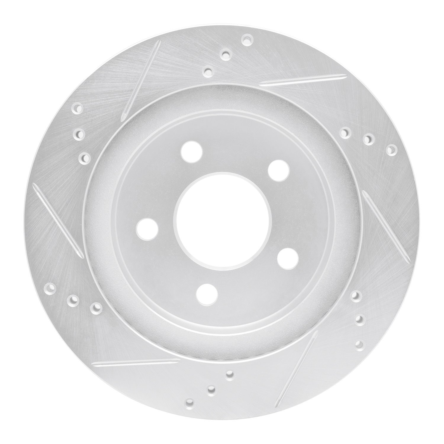 E-Line Drilled & Slotted Silver Brake Rotor, 1993-1997