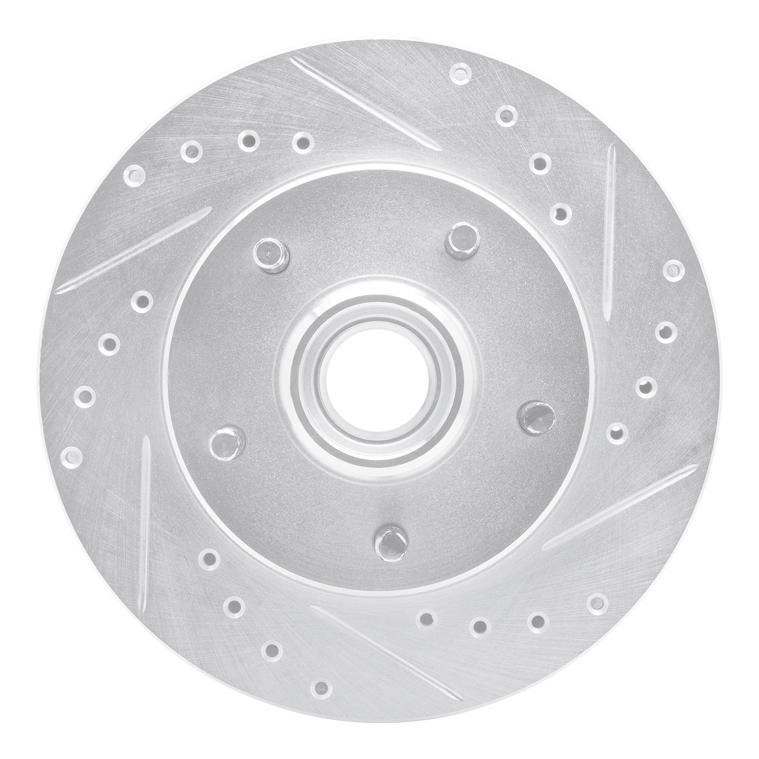 E-Line Drilled & Slotted Silver Brake Rotor, 1991-2003