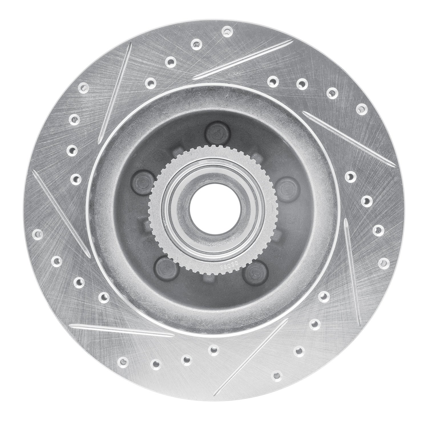 E-Line Drilled & Slotted Silver Brake Rotor, 1993-1995