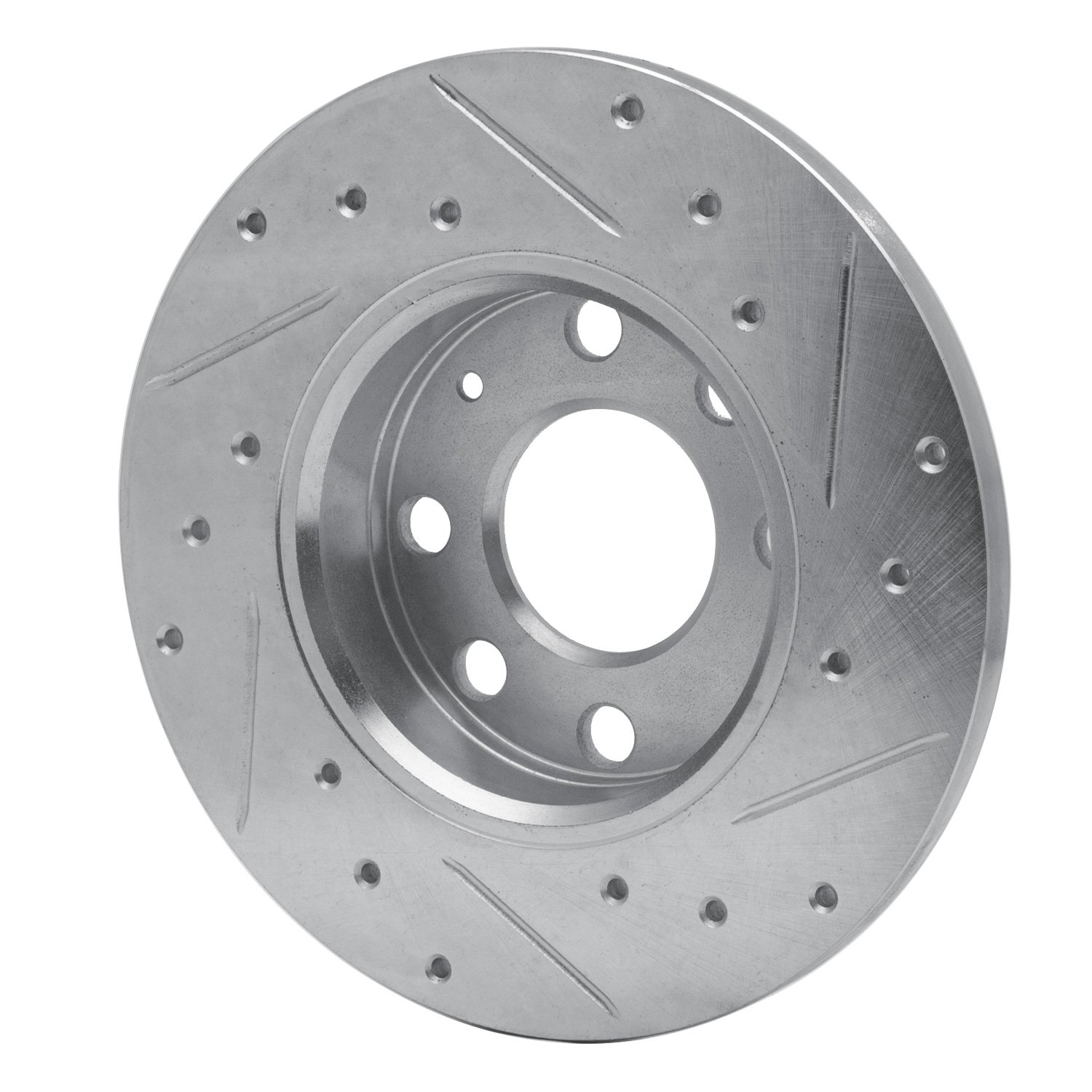 E-Line Drilled & Slotted Silver Brake Rotor, 1988-1989