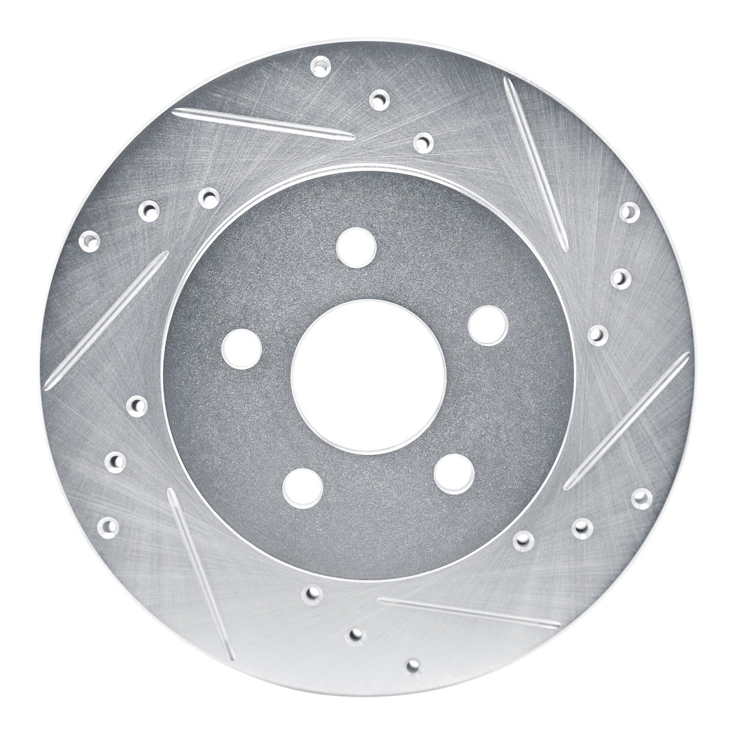 E-Line Drilled & Slotted Silver Brake Rotor, 1988-1988 GM, Position: Front & Rear Right
