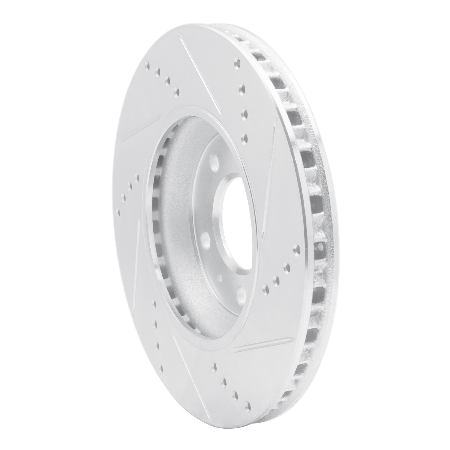 E-Line Drilled & Slotted Silver Brake Rotor, 2006-2010