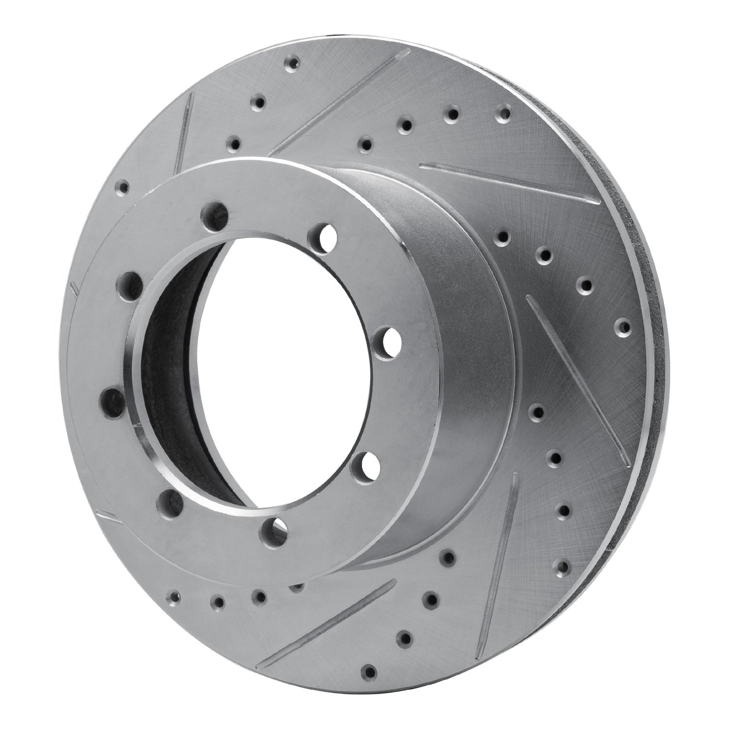 E-Line Drilled & Slotted Silver Brake Rotor, 1996-2007