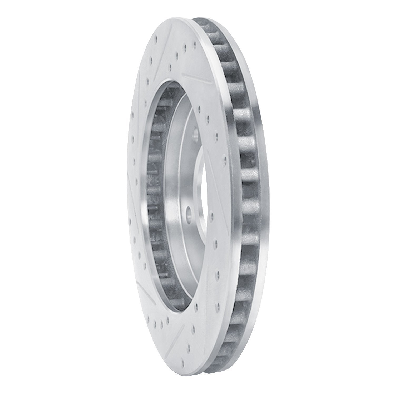 E-Line Drilled & Slotted Silver Brake Rotor, 1997-2002