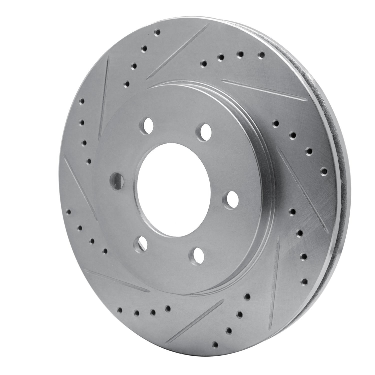 E-Line Drilled & Slotted Silver Brake Rotor, 2002-2006