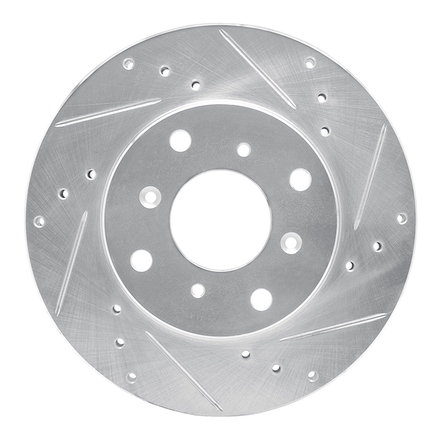 E-Line Drilled & Slotted Silver Brake Rotor, 1992-1996