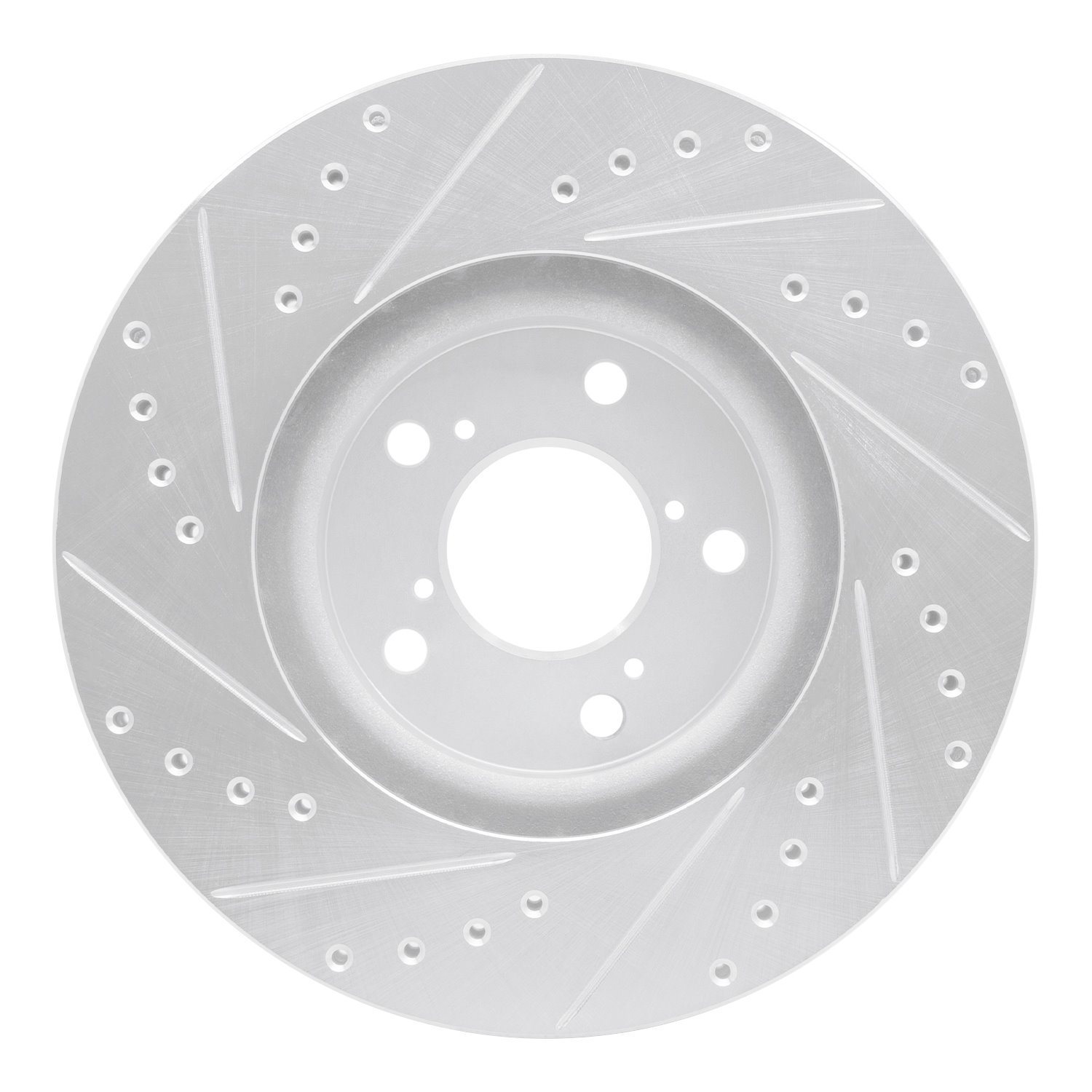 E-Line Drilled & Slotted Silver Brake Rotor, 2006-2014