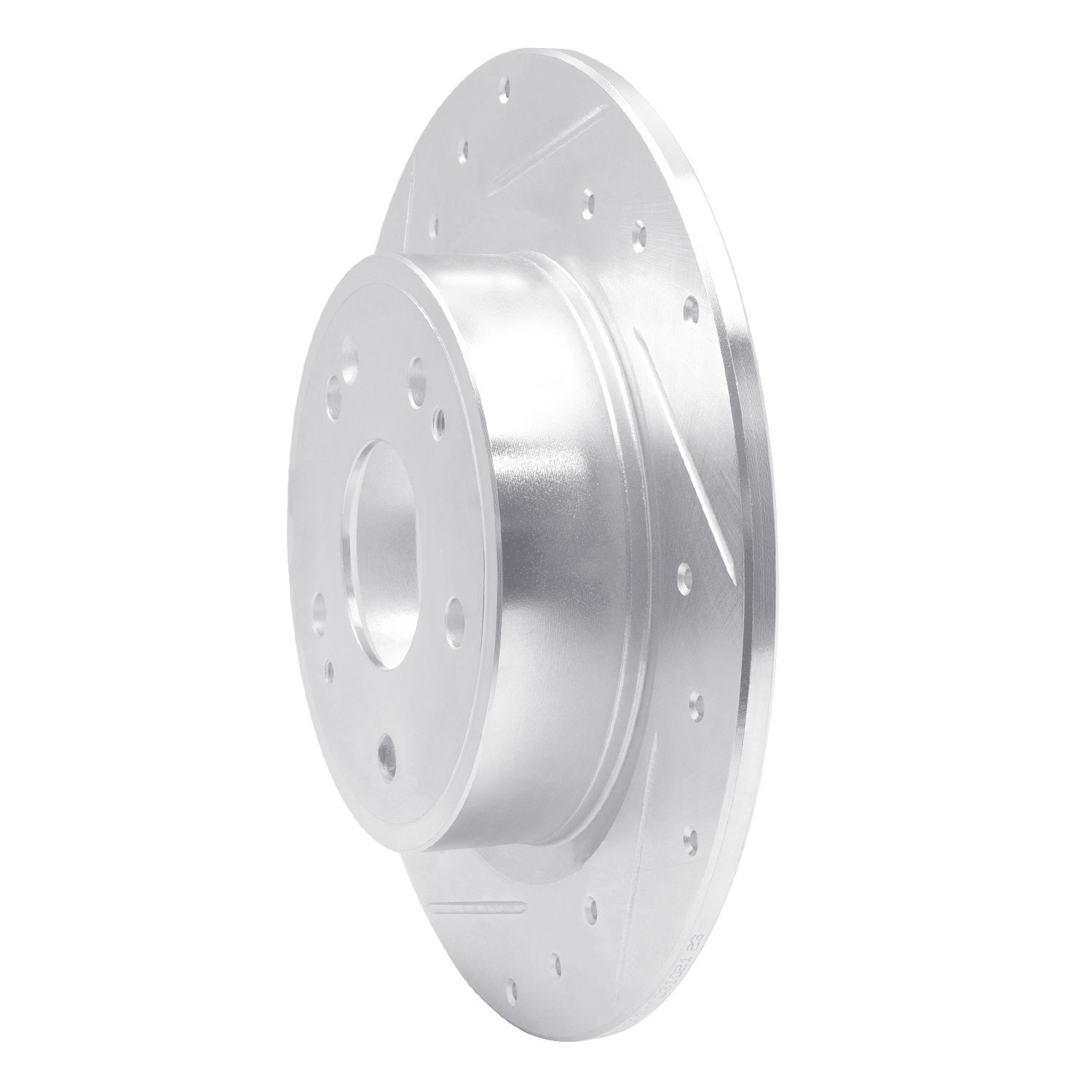 E-Line Drilled & Slotted Silver Brake Rotor, Fits Select Acura/Honda, Position: Rear Left