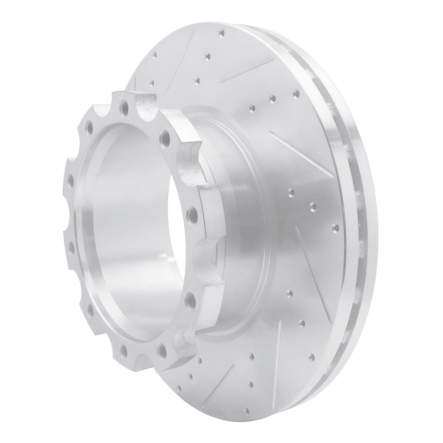 E-Line Drilled & Slotted Silver Brake Rotor, 2005-2017 Fits Multiple Makes/Models, Position: Front & Rear Left