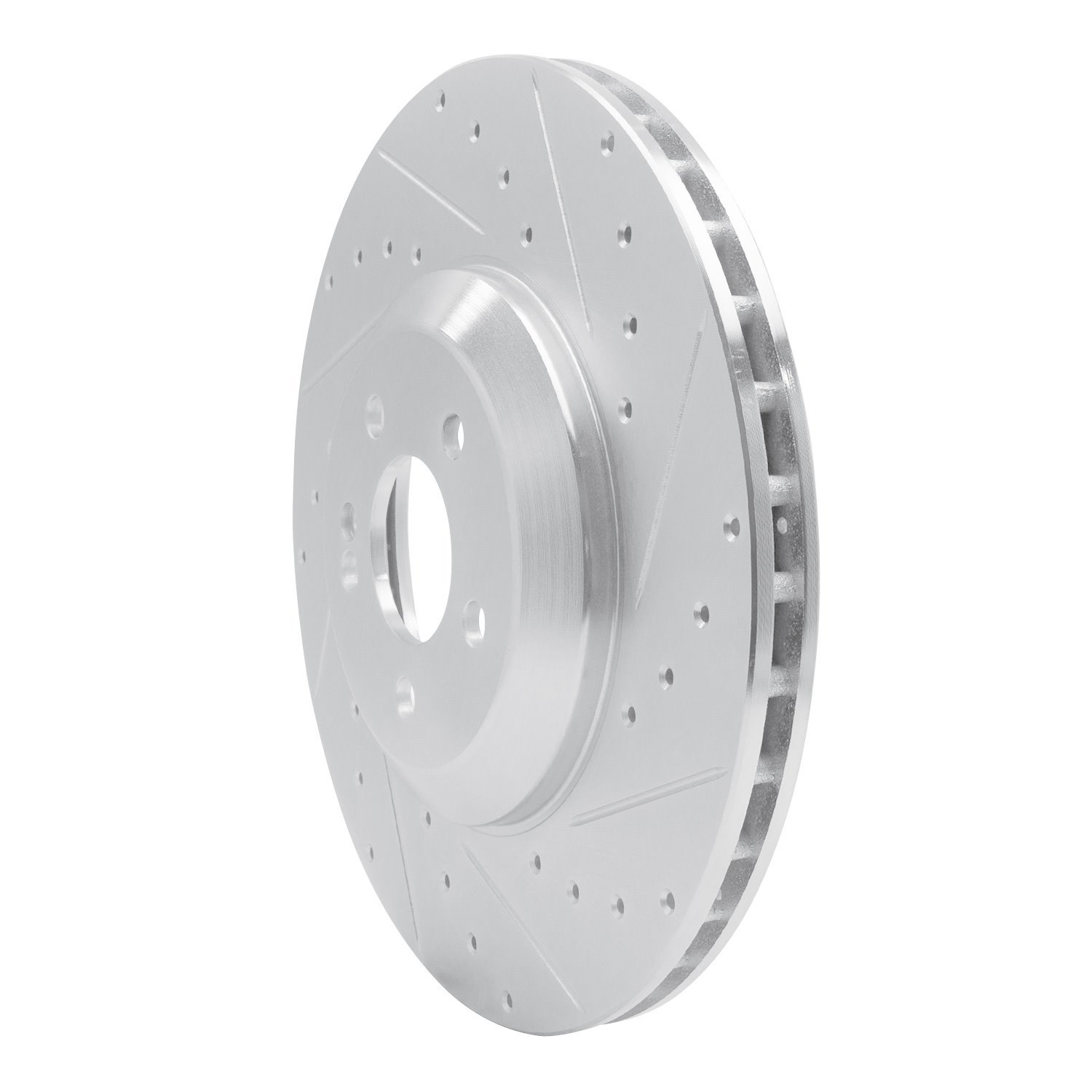 E-Line Drilled & Slotted Silver Brake Rotor, Fits Select Mercedes-Benz, Position: Rear Right