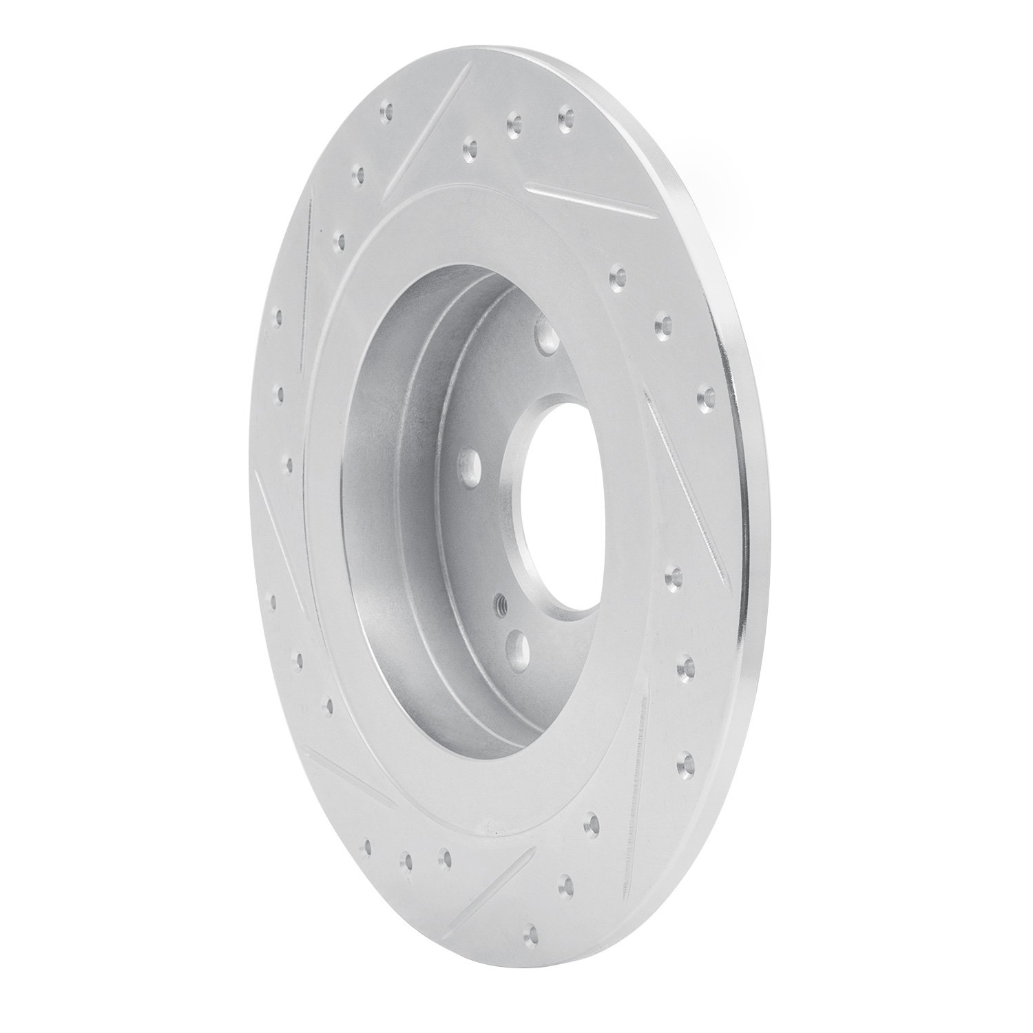 E-Line Drilled & Slotted Silver Brake Rotor, 1984-1988