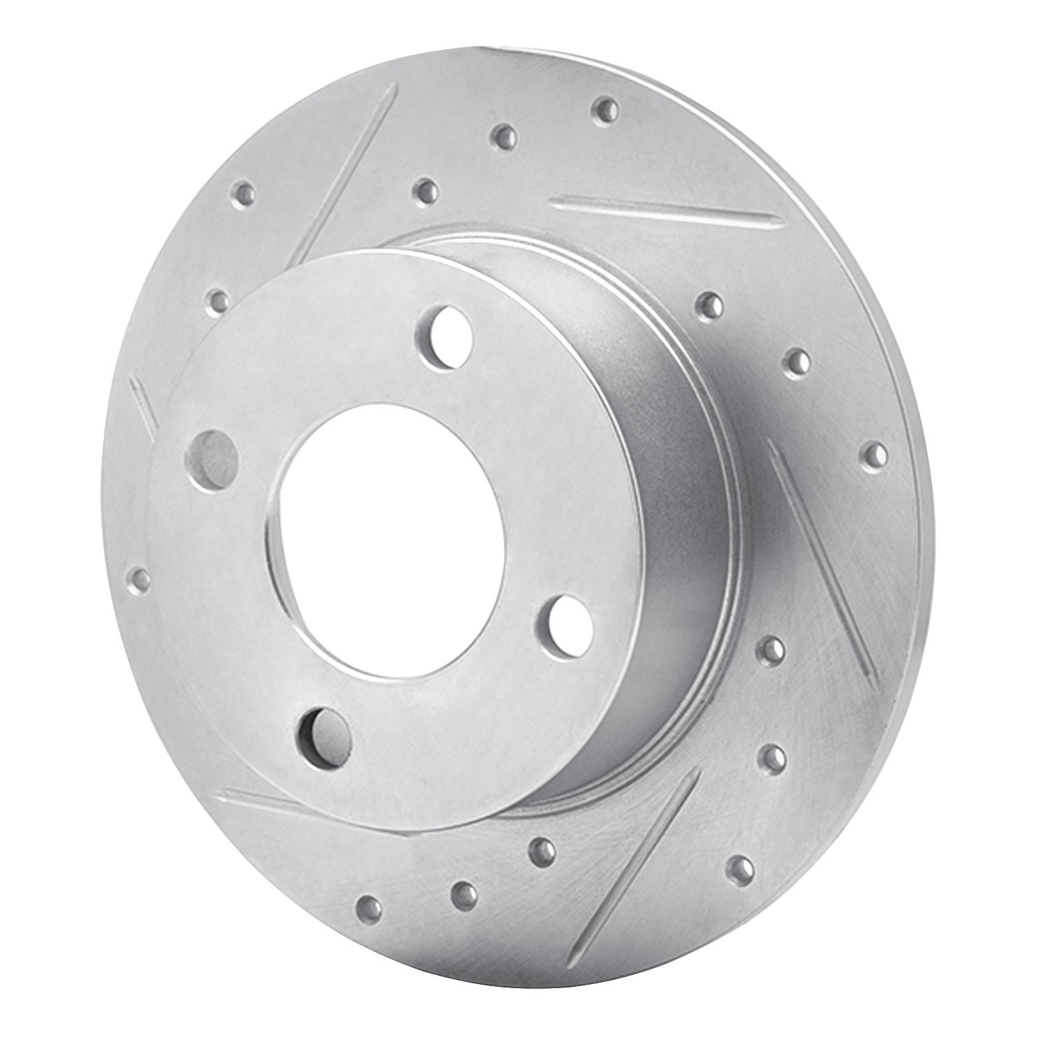 E-Line Drilled & Slotted Silver Brake Rotor, 1982-1998
