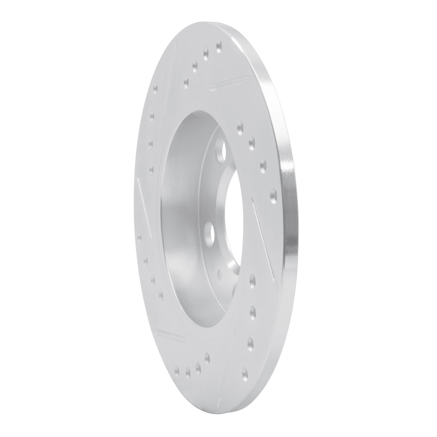 E-Line Drilled & Slotted Silver Brake Rotor, 2001-2006 Audi/Porsche/Volkswagen, Position: Rear Right