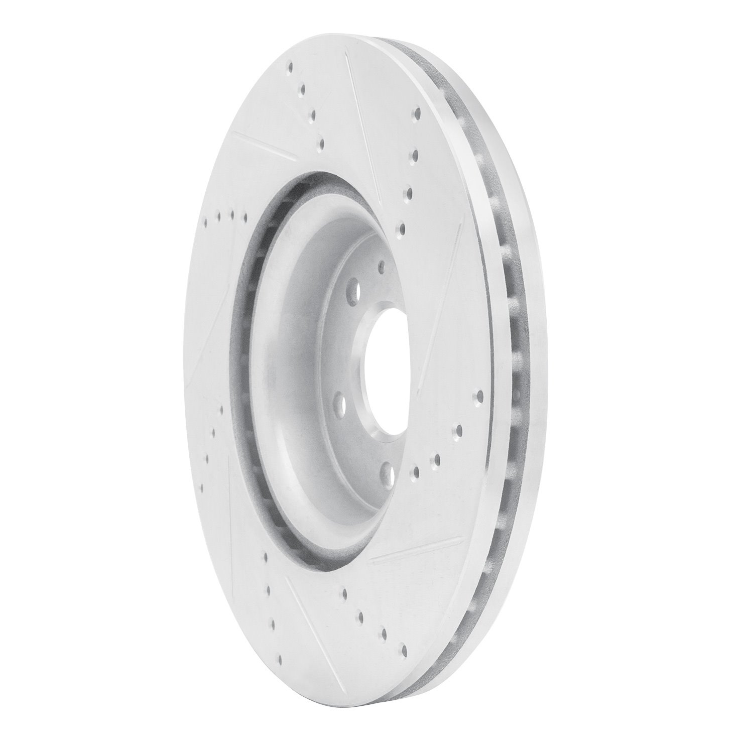 E-Line Drilled & Slotted Silver Brake Rotor, 2012-2020