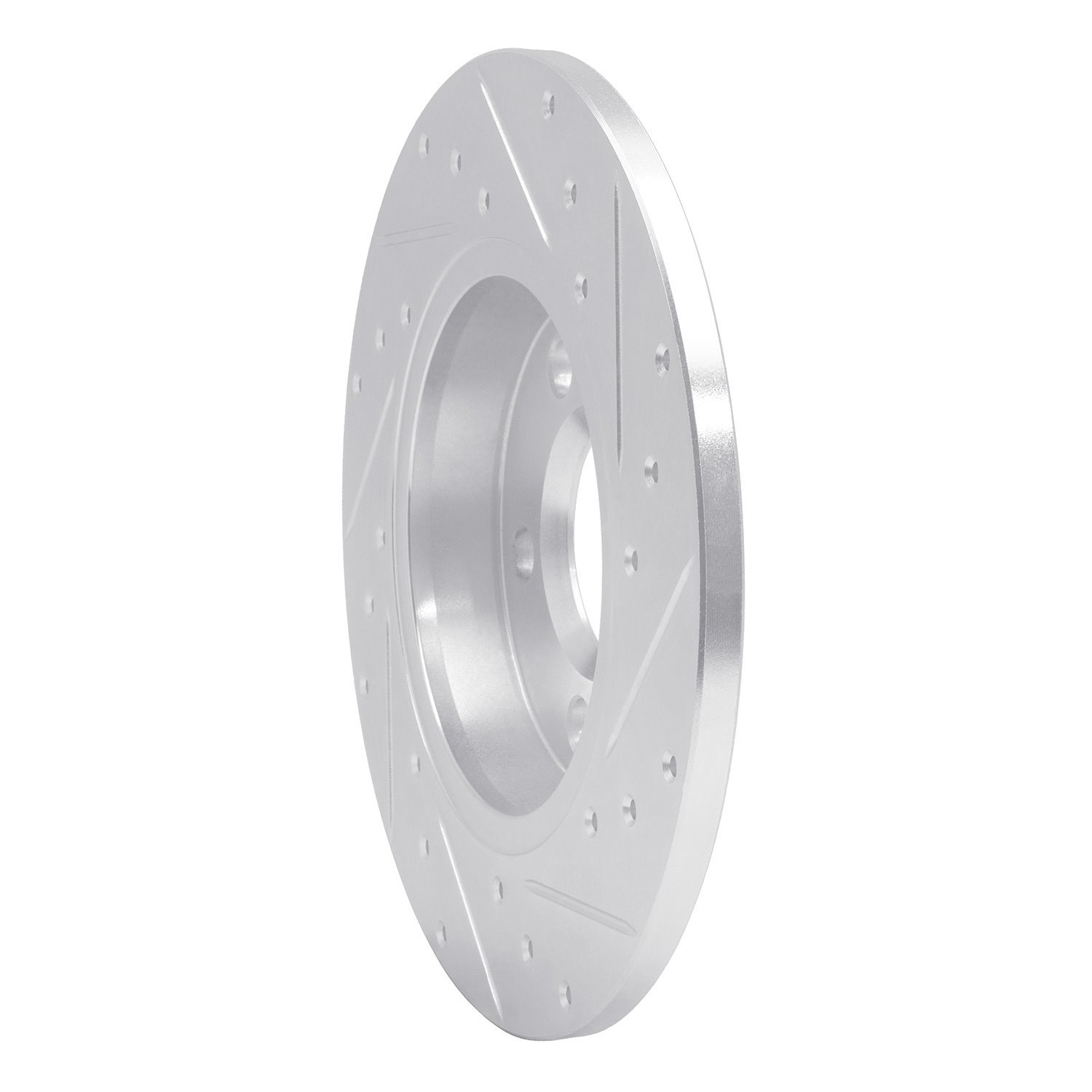 E-Line Drilled & Slotted Silver Brake Rotor, 1996-2000