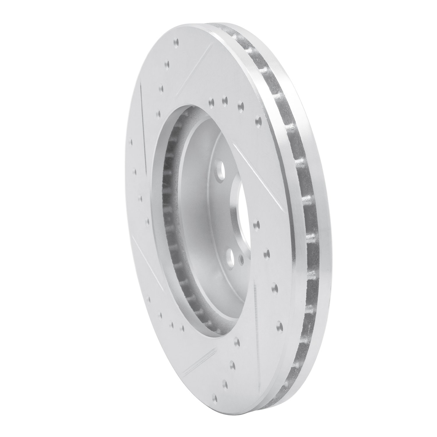 E-Line Drilled & Slotted Silver Brake Rotor, 1992-1998