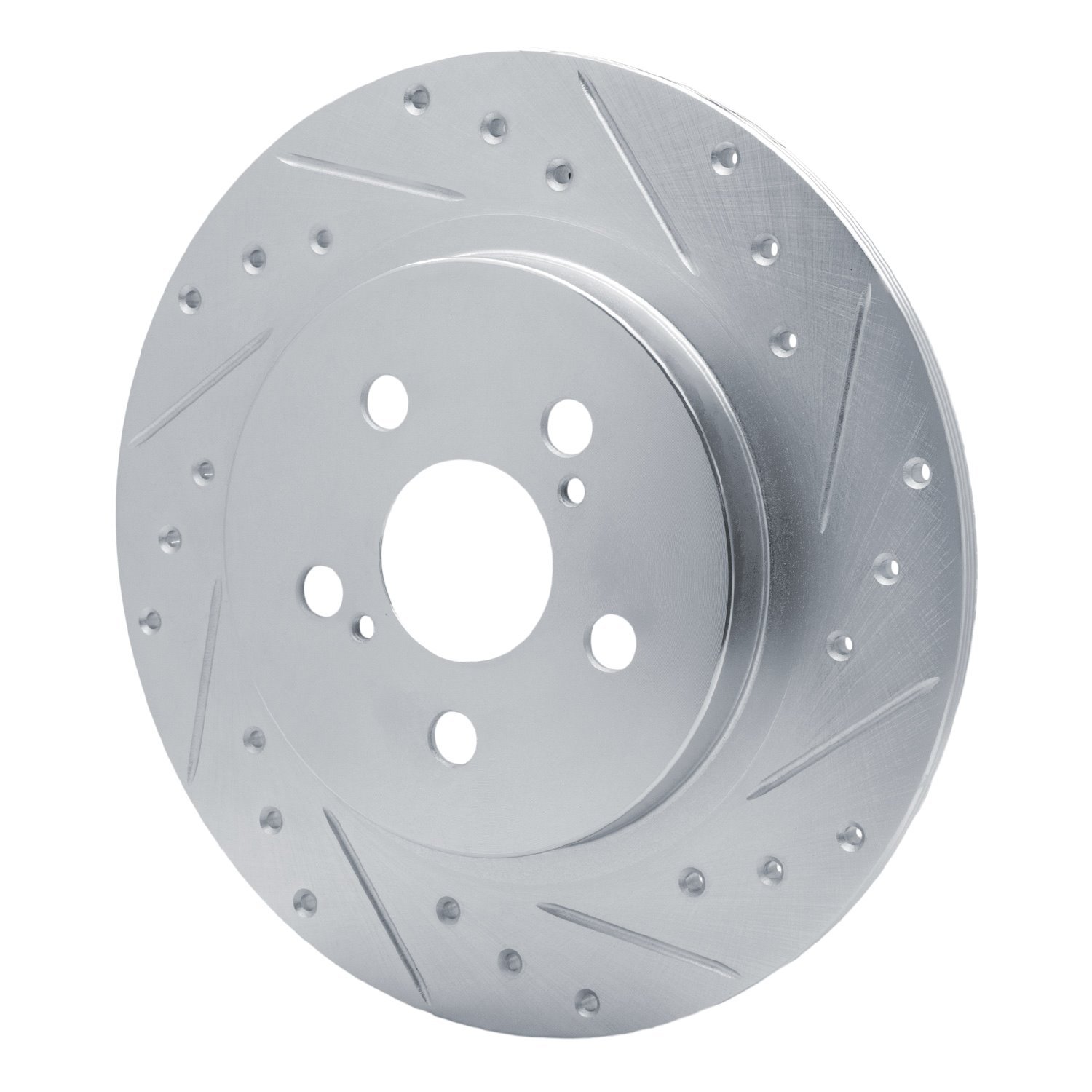 E-Line Drilled & Slotted Silver Brake Rotor, 2011-2017