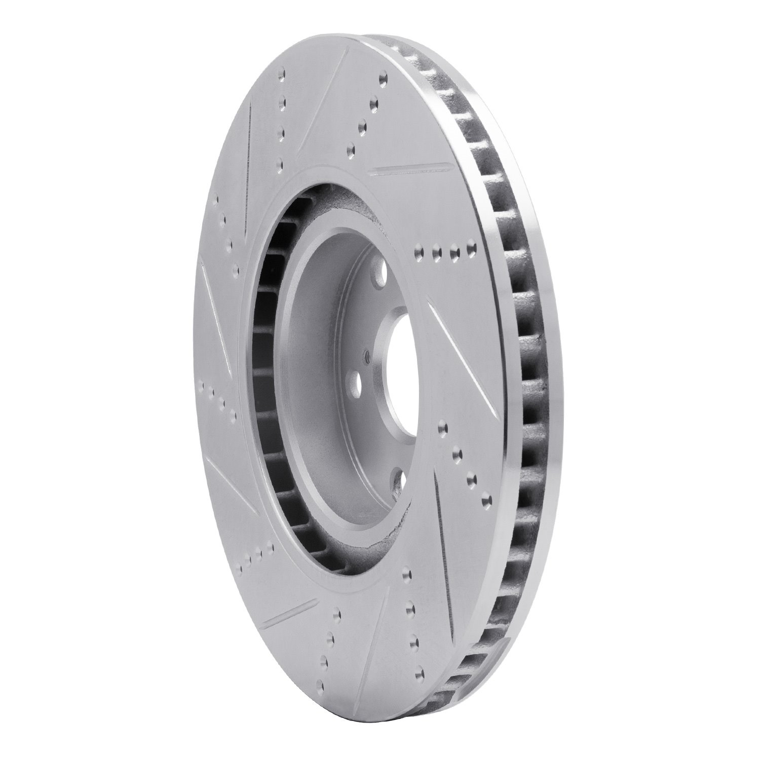 E-Line Drilled & Slotted Silver Brake Rotor, 2011-2020