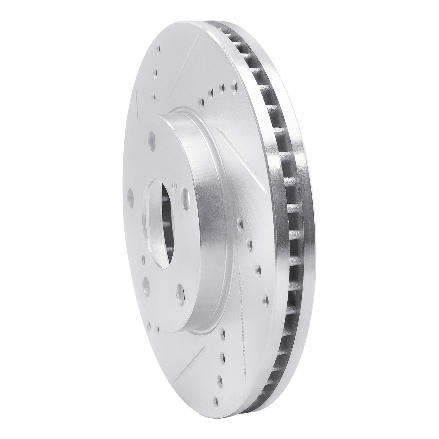 E-Line Drilled & Slotted Silver Brake Rotor, 1992-2006