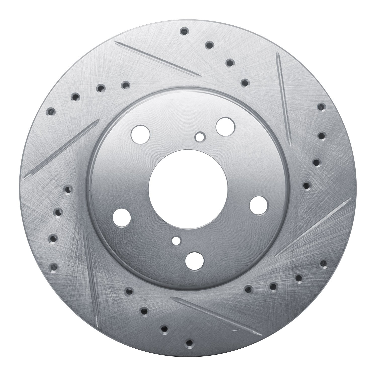 E-Line Drilled & Slotted Silver Brake Rotor, 1992-1995