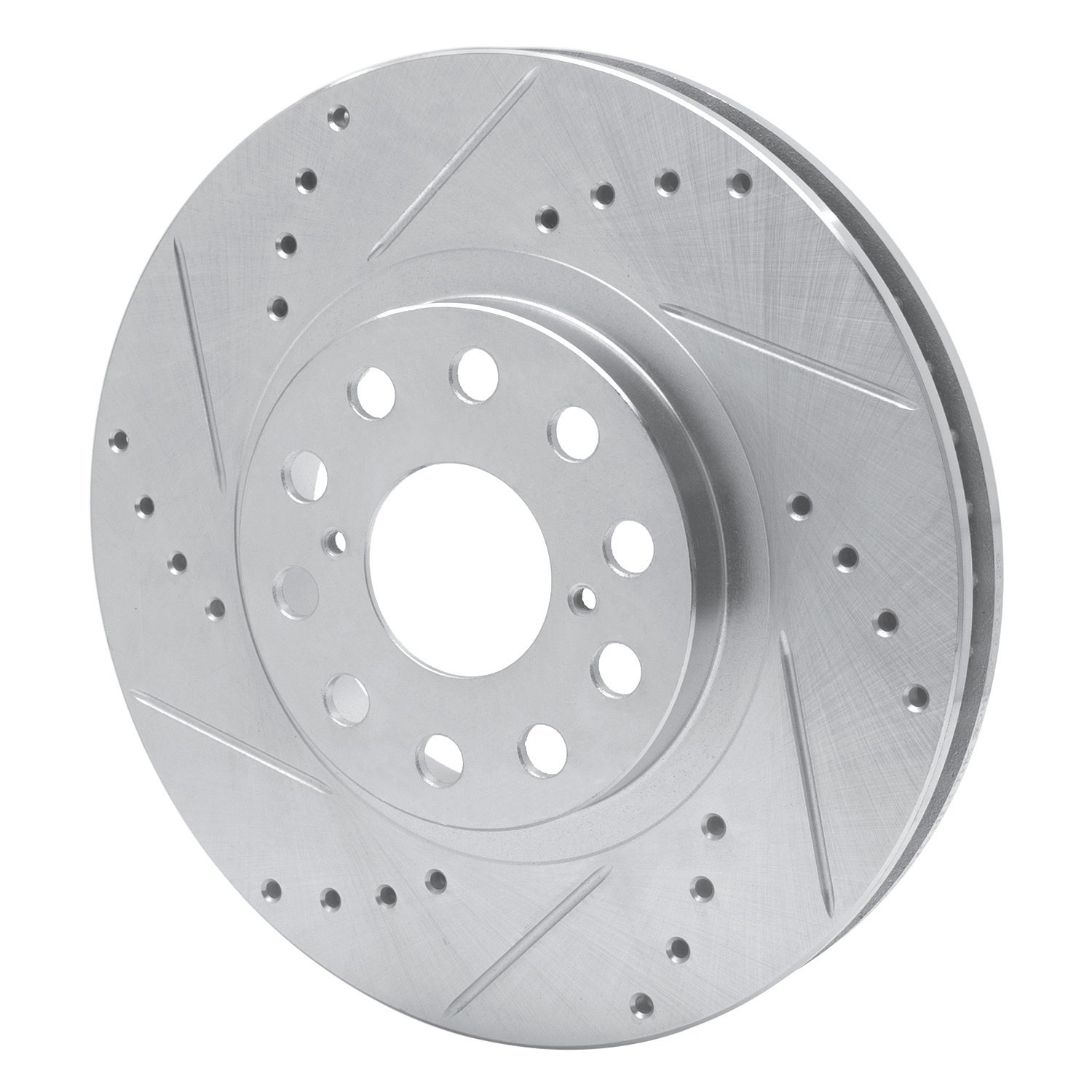 E-Line Drilled & Slotted Silver Brake Rotor, 1993-1998