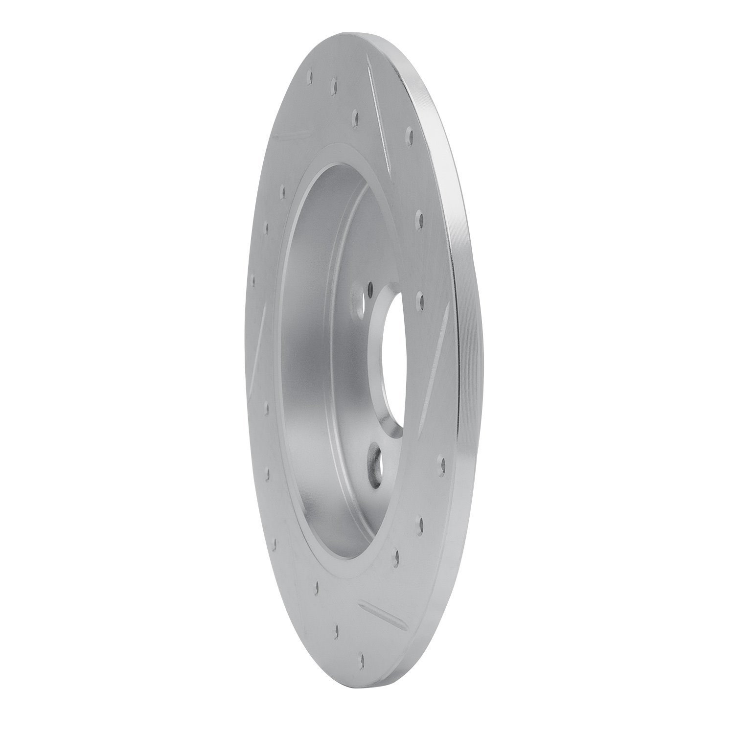 E-Line Drilled & Slotted Silver Brake Rotor, 2012-2018