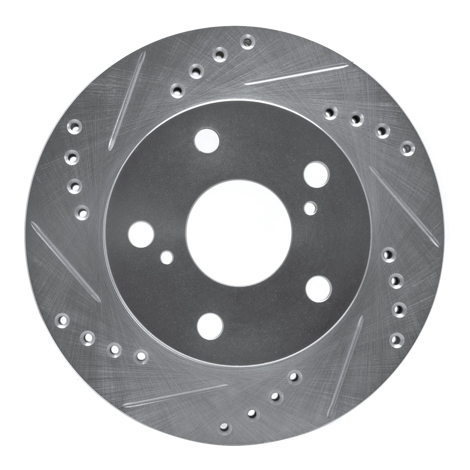 E-Line Drilled & Slotted Silver Brake Rotor, 1991-1994
