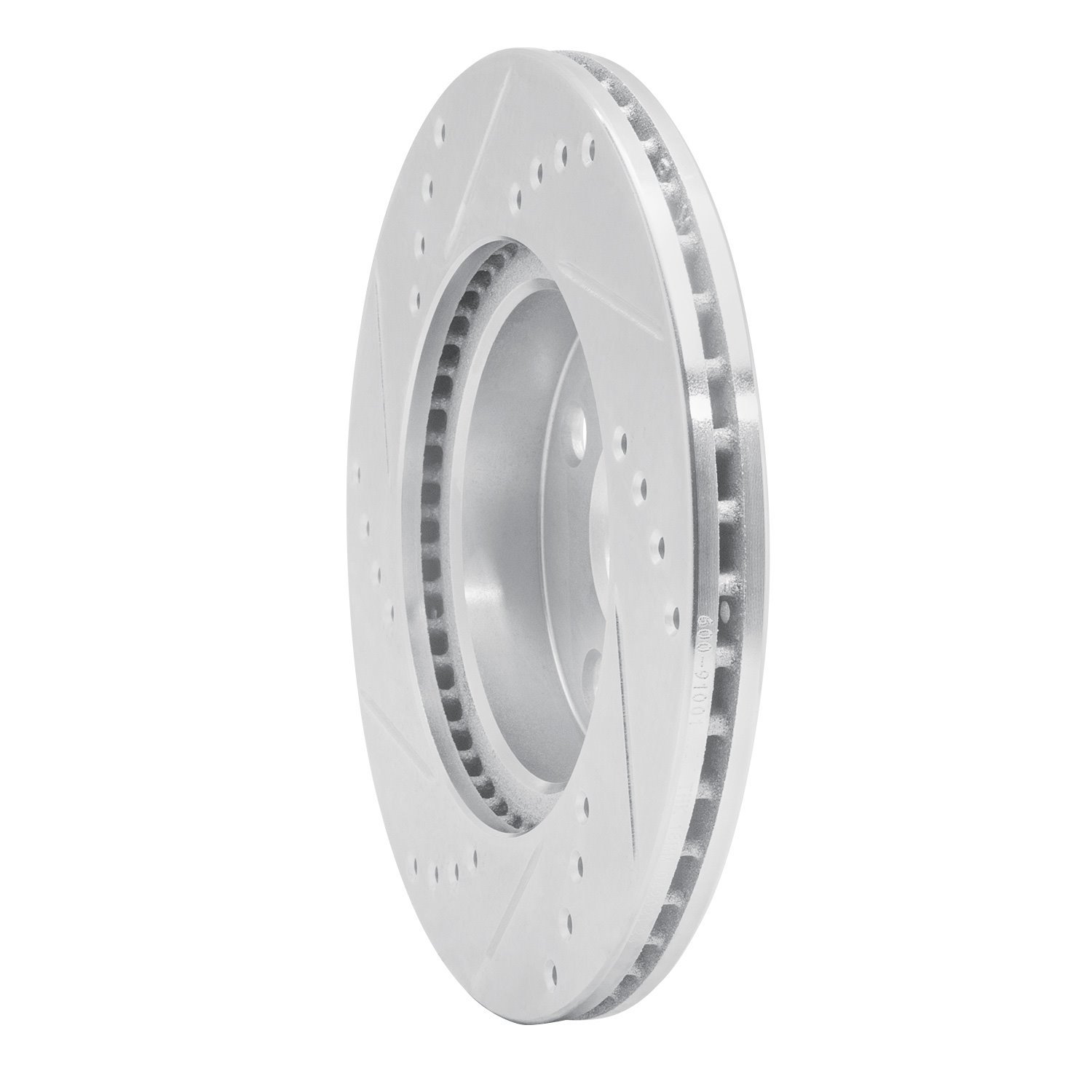 E-Line Drilled & Slotted Silver Brake Rotor, 2012-2015 Lexus/Toyota/Scion, Position: Front Right