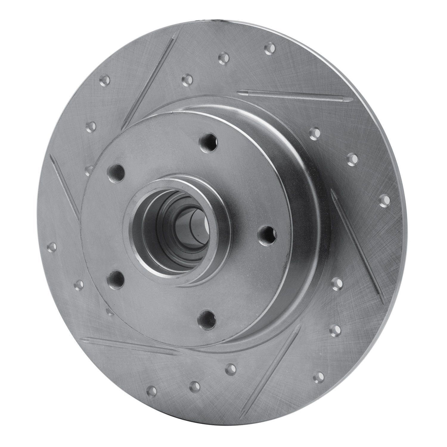 E-Line Drilled & Slotted Silver Brake Rotor, 2011-2015 Renault, Position: Rear Left