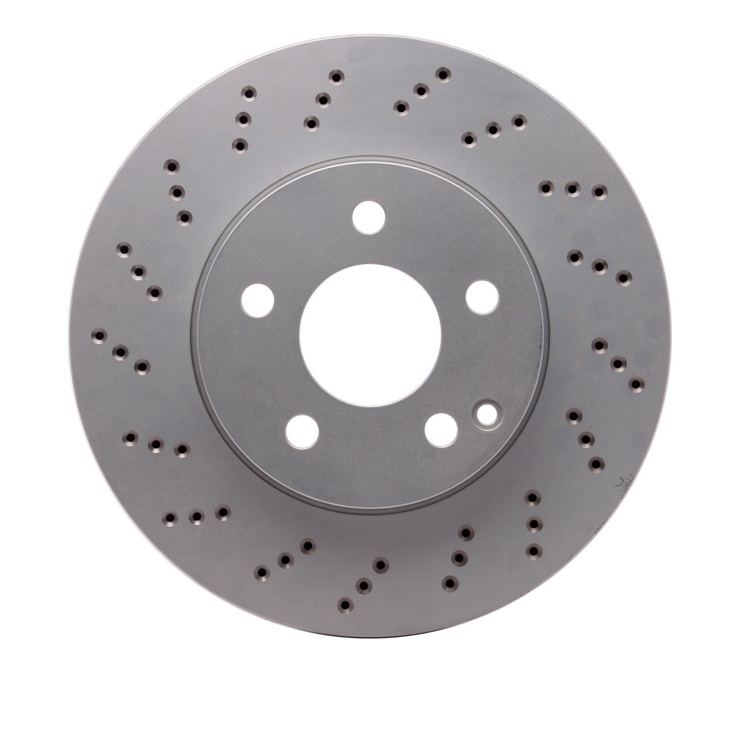 Hi-Carbon Alloy Geomet-Coated Drilled Rotor, 2008-2015 Mercedes-Benz, Position: Front