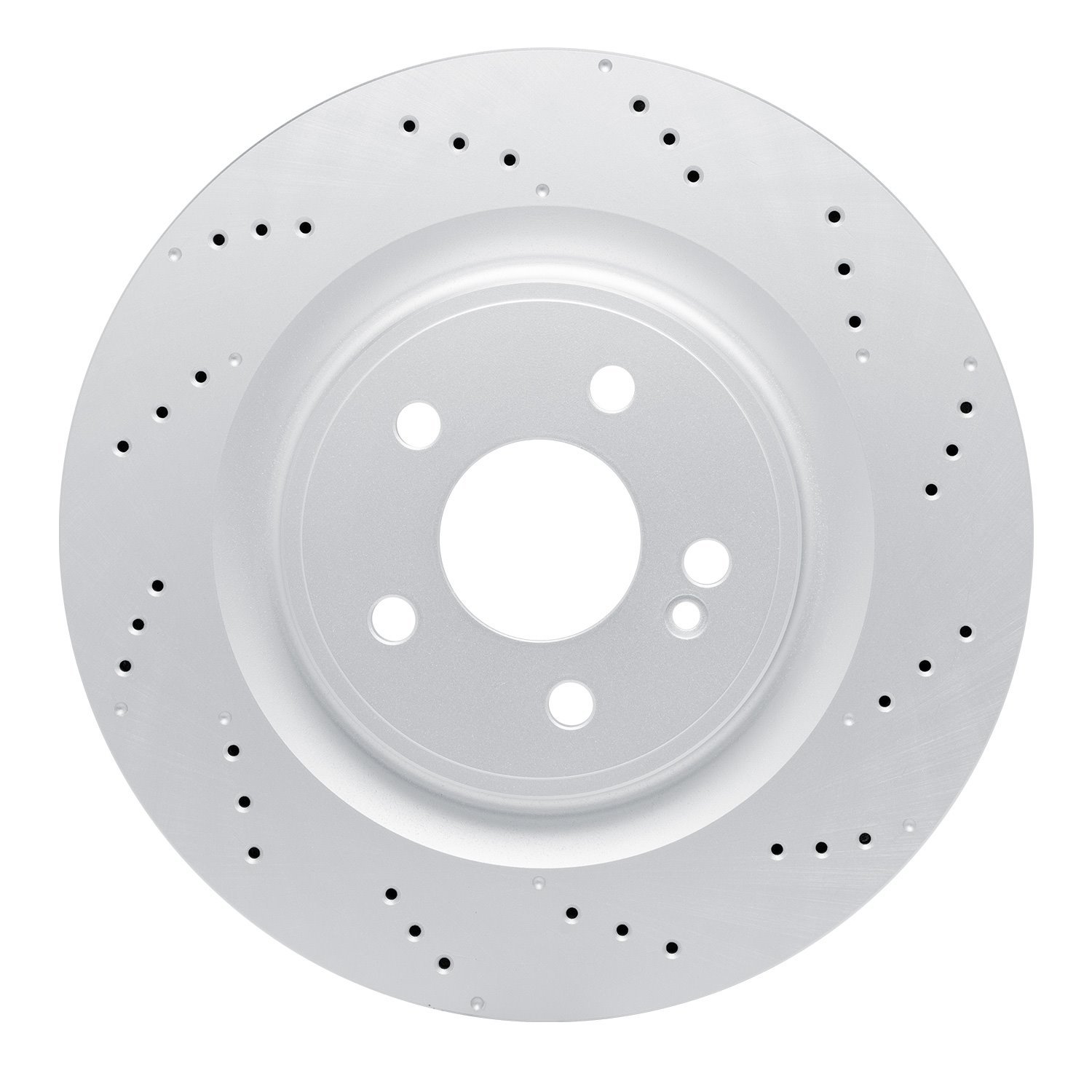 Hi-Carbon Alloy Geomet-Coated Drilled Rotor, Fits Select Mercedes-Benz, Position: Rear