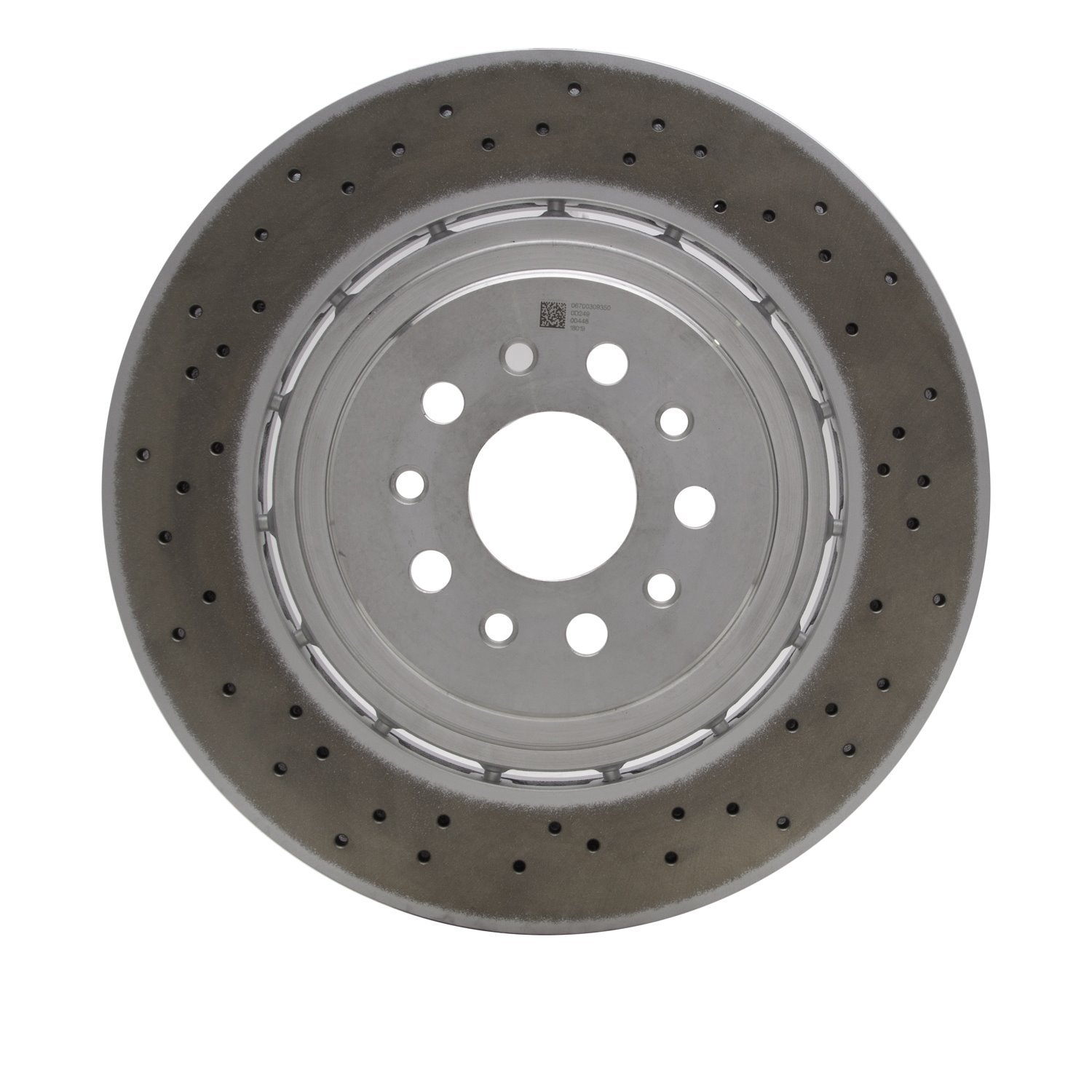 Hi-Carbon Alloy Geomet-Coated Drilled Rotor, 2014-2020 Maserati, Position: Front
