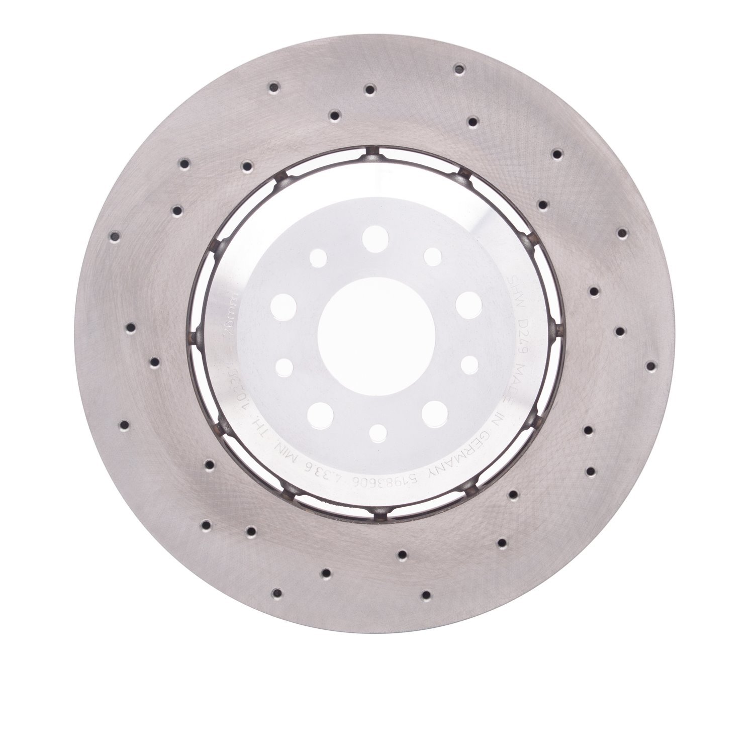 GeoSpec-Coated Drilled Rotor, 2015-2020 Alfa Romeo, Position: Front