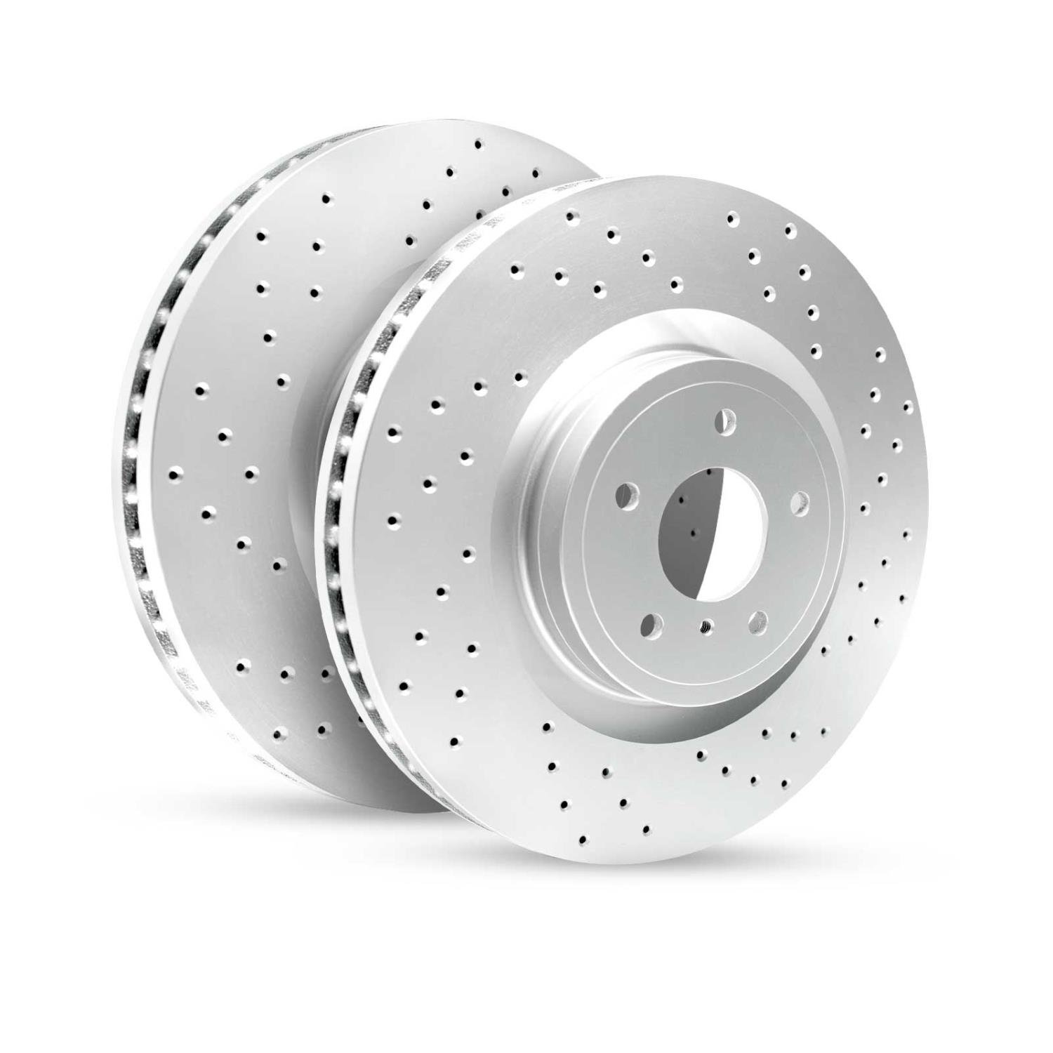 GEO-Carbon Drilled/Slotted Rotors, 2015-2020 Fits Multiple Makes/Models, Position: Rear
