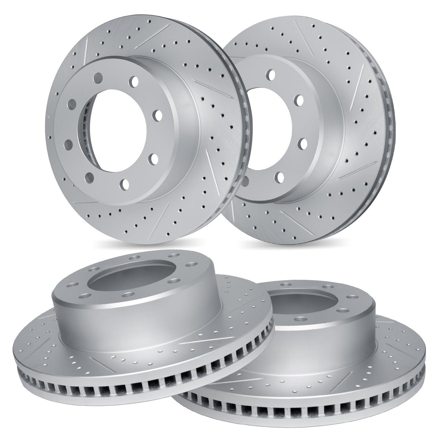 GEO-Carbon Drilled & Slotted Brake Rotor Set, 1999-2000 Ford/Lincoln/Mercury/Mazda, Position: Rear