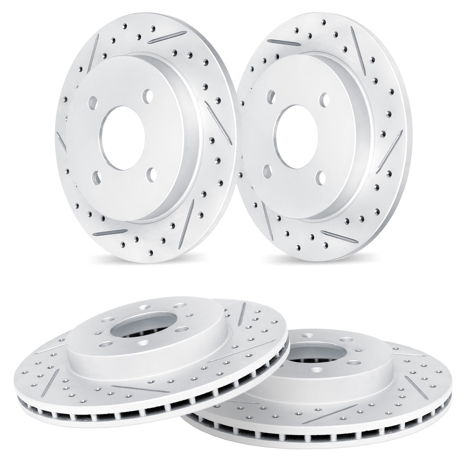 GEO-Carbon Drilled & Slotted Brake Rotor Set, 1998-1998 Mitsubishi, Position: Front