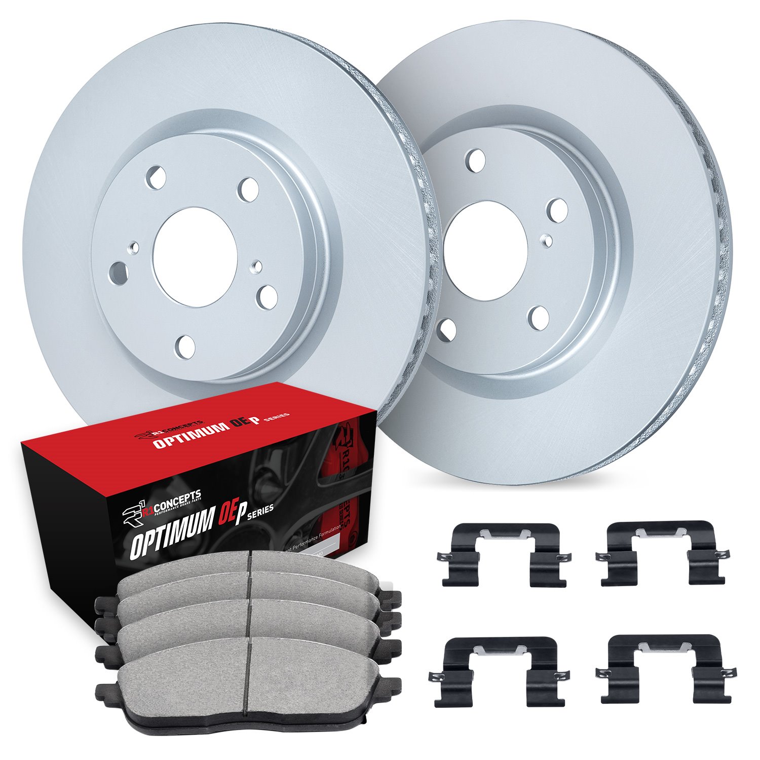 GEO-Carbon Brake Rotors w/5000 Oep Pads & Hardware Kit, 2012-2013 Audi/Porsche/Volkswagen, Position: Rear