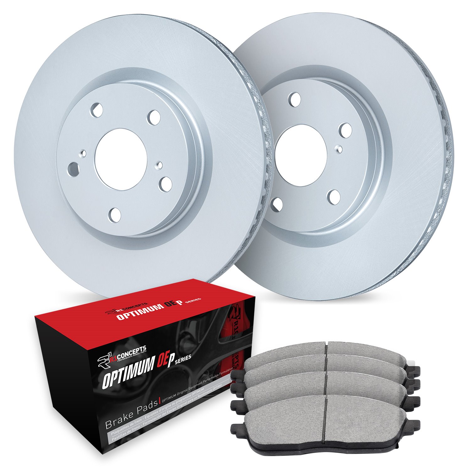 GEO-Carbon Brake Rotor Set w/Optimum OE Pads, Fits Select Acura/Honda, Position: Front