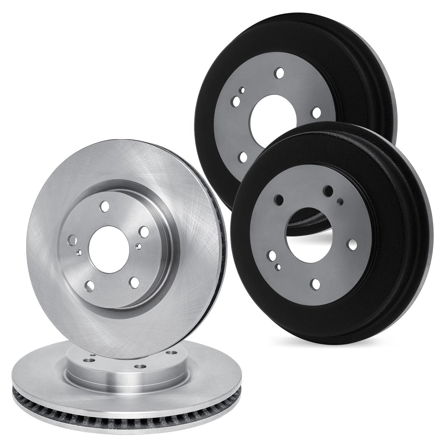 E-Line Blank Brake Rotor & Drum Set, 1994-1995 Ford/Lincoln/Mercury/Mazda, Position: Front & Rear