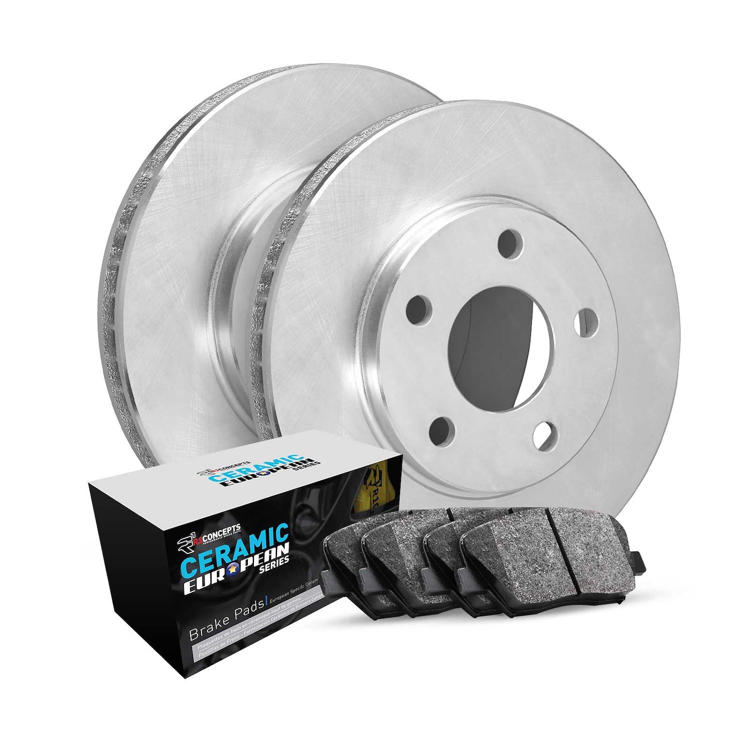 E-Line Blank Brake Rotor Set w/Euro Ceramic Pads, Fits Select GM, Position: Front