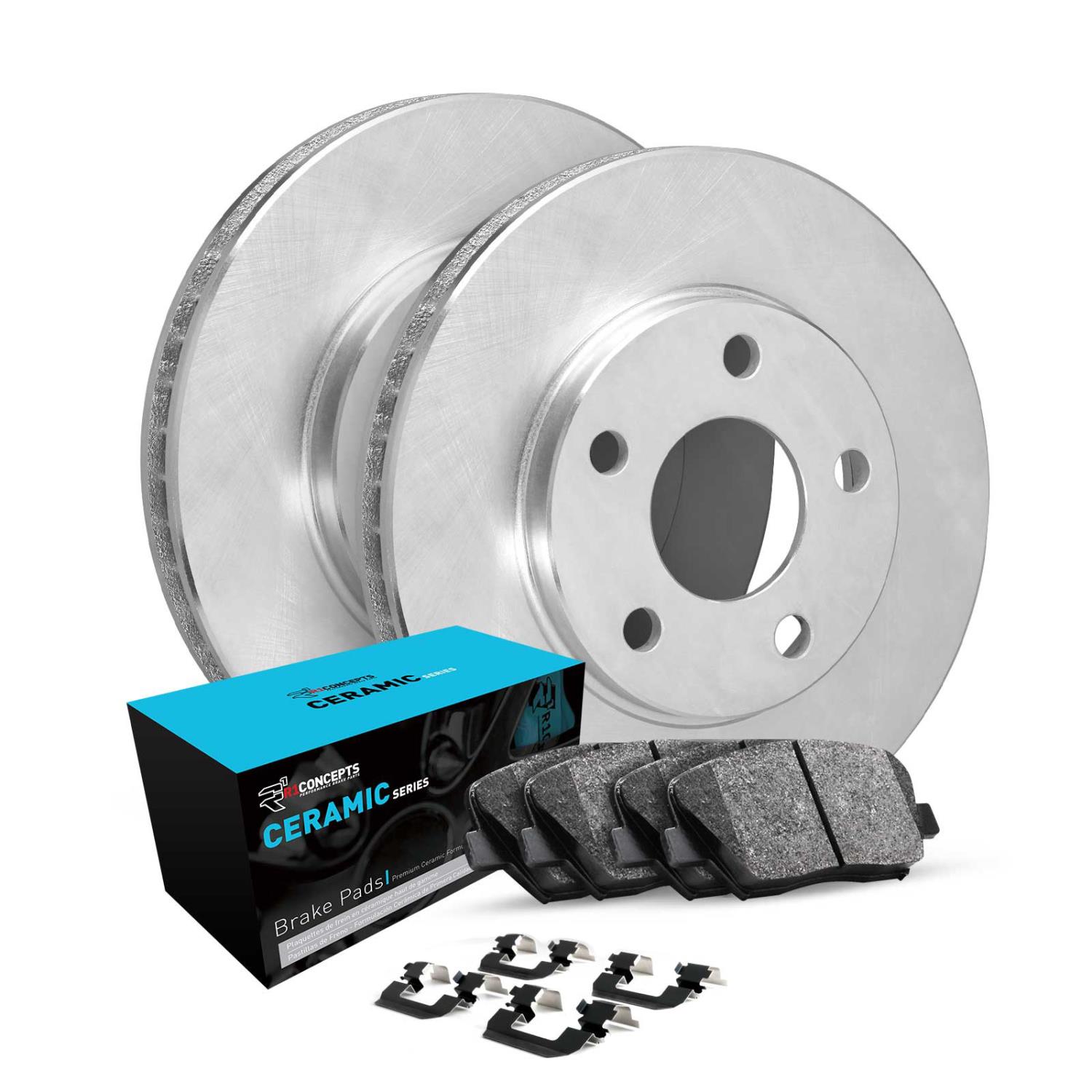 E-Line Brake Rotor w/Ceramic Pads & Hardware, 2005-2009 Land Rover, Position: Front