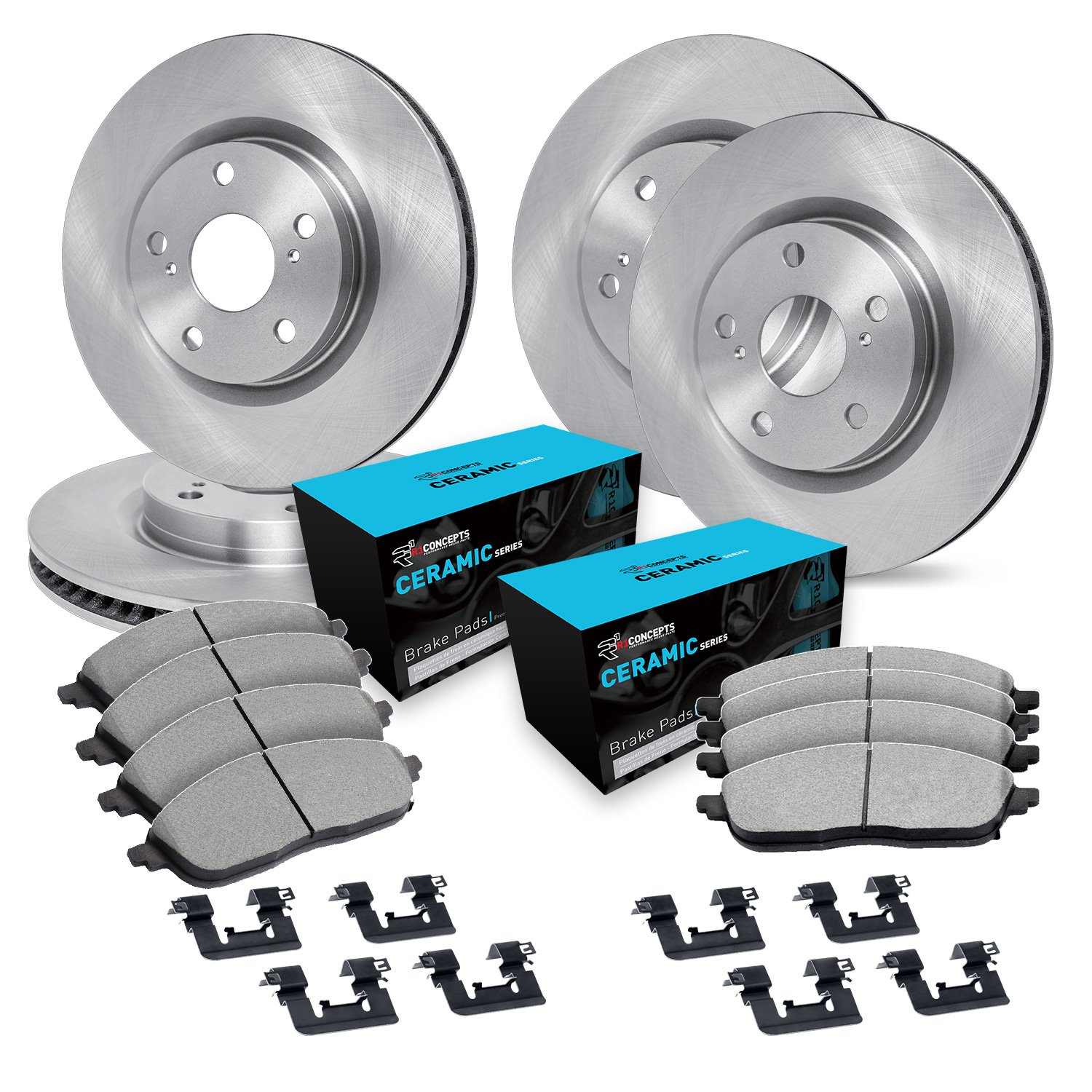 E-Line Brake Rotor w/Ceramic Pads & Hardware, 2004-2004 Audi/Porsche/Volkswagen, Position: Front & Rear