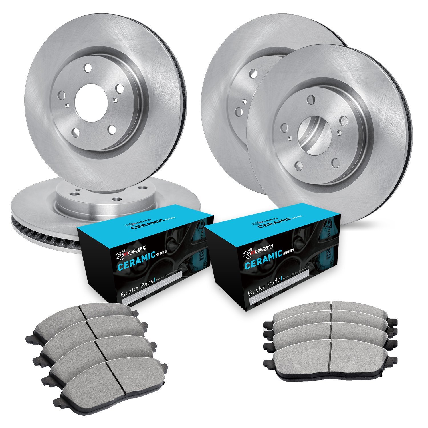 E-Line Brake Rotor w/Ceramic Pads, 2004-2005 Mercedes-Benz, Position: Front & Rear