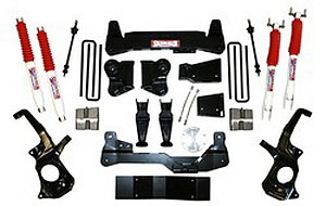 Suspension Lift Kit; 7 in. Lift; Incl. FrtStrKnkls;Frt/RrXmbr;CVAxlSpcr;BpStp/TorsBrRelo/DiffReloBkt