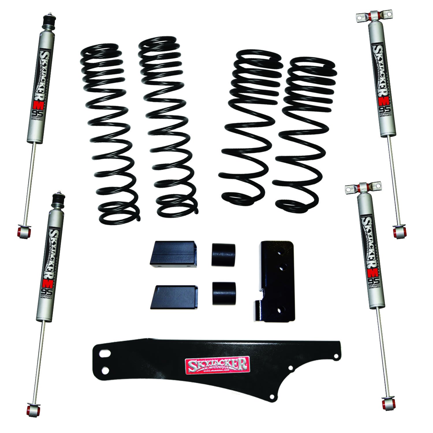 JK25BPMLT Front and Rear Suspension Lift Kit, Lift Amount: 2.5 in Front/2.5 in Rear