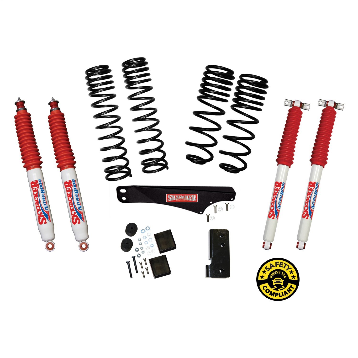 JK25BPNLT Front and Rear Suspension Lift Kit, Lift Amount: 2.5 in. Front/2.5 in. Rear