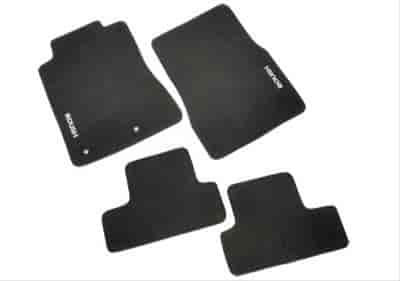 Floor Mat Set Front and Rear Dk. Charcoal Mustang