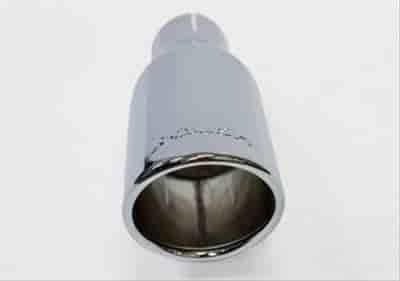 Exhaust Tip Round Rear Exit Polished Stainless Steel Mustang