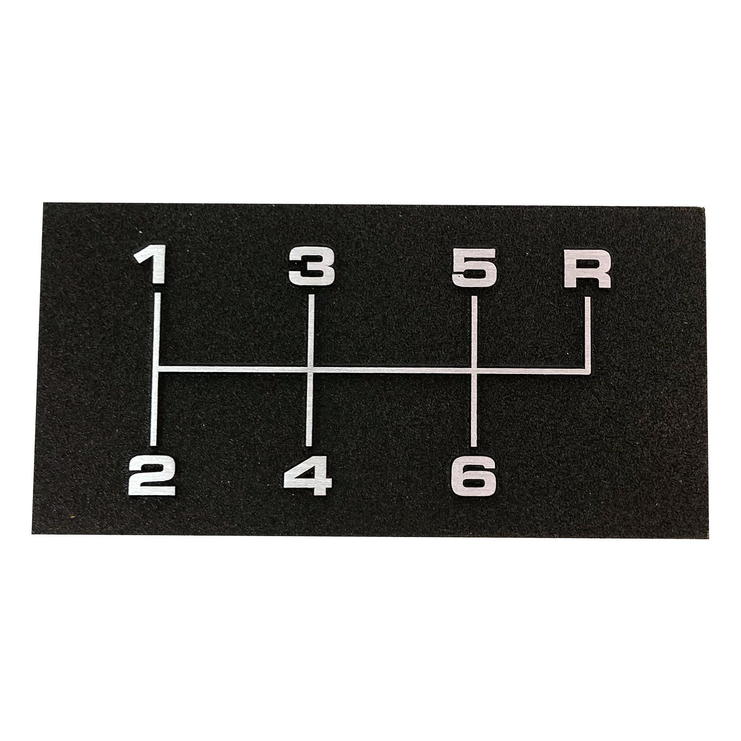 6 Speed console shift pattern plate for 1968