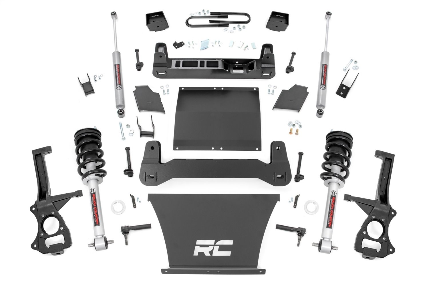 26632 Suspension Lift Kit w/Shocks; 6 in. Lift; Incl. Lifted Knucles; Front/Rear Crossmembers; Upper Strut Spacers; Mono-Leaf Sp